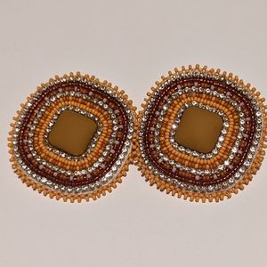 Handmade Fall Beaded Earrings